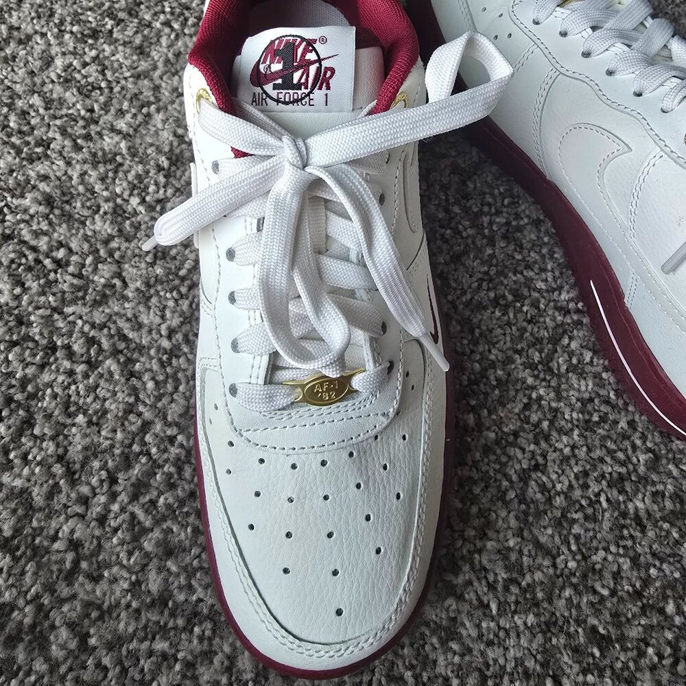 *RARE* EUC Nike Air Force 1 Low '07 SE 40th Anniversary Edition Sail Team Red - Picture 11 of 12